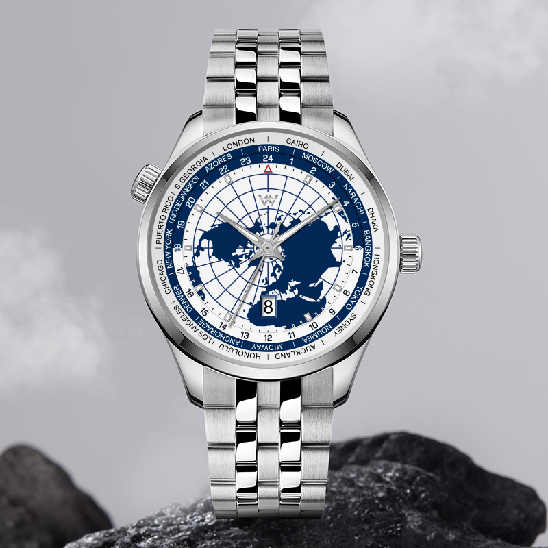 Guilloché Dial Watch - Montre mécanique automatique WM pour hommes,
