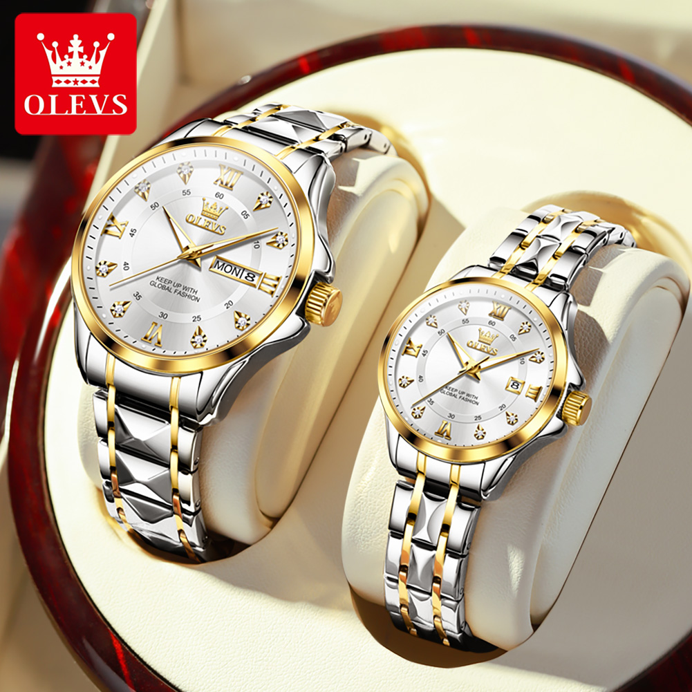 Luxury Watch Wallpaper - OLEVS 2906 Couple montre originale échelle