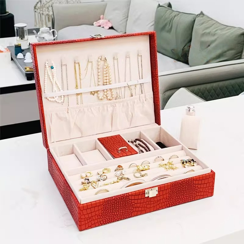 Luxury Watch E Jewellery - Boîte à bijoux portable en cuir,