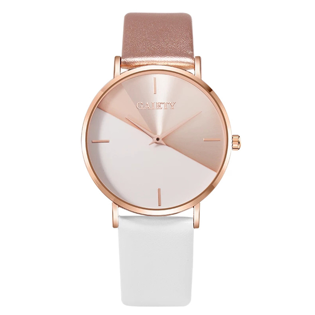 Luxury Watch Female - Montre en cuir or rose pour