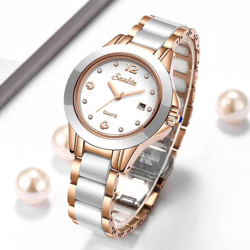 Luxury Watch For Women - Sunkta mode Quartz pour Femme Montre