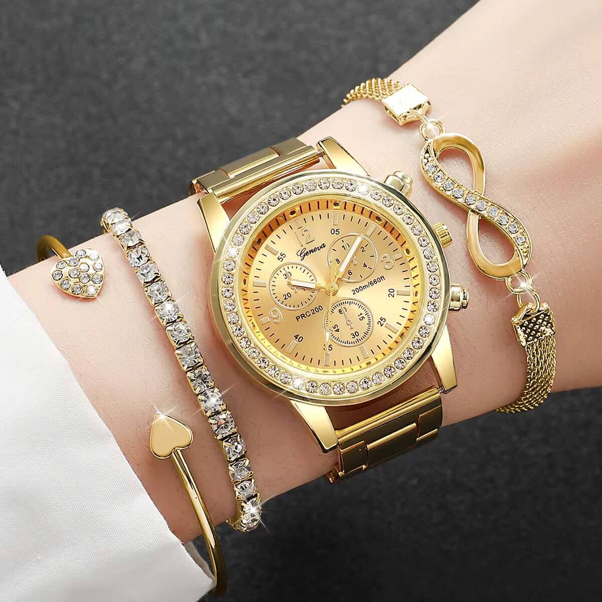 Luxury Watch Female - Ensemble de 4 montres de luxe