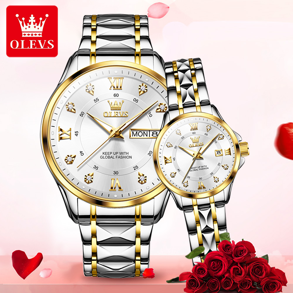 OLEVS 2906 Couple montre origi - Luxury Watch Wallpaper avis et prix