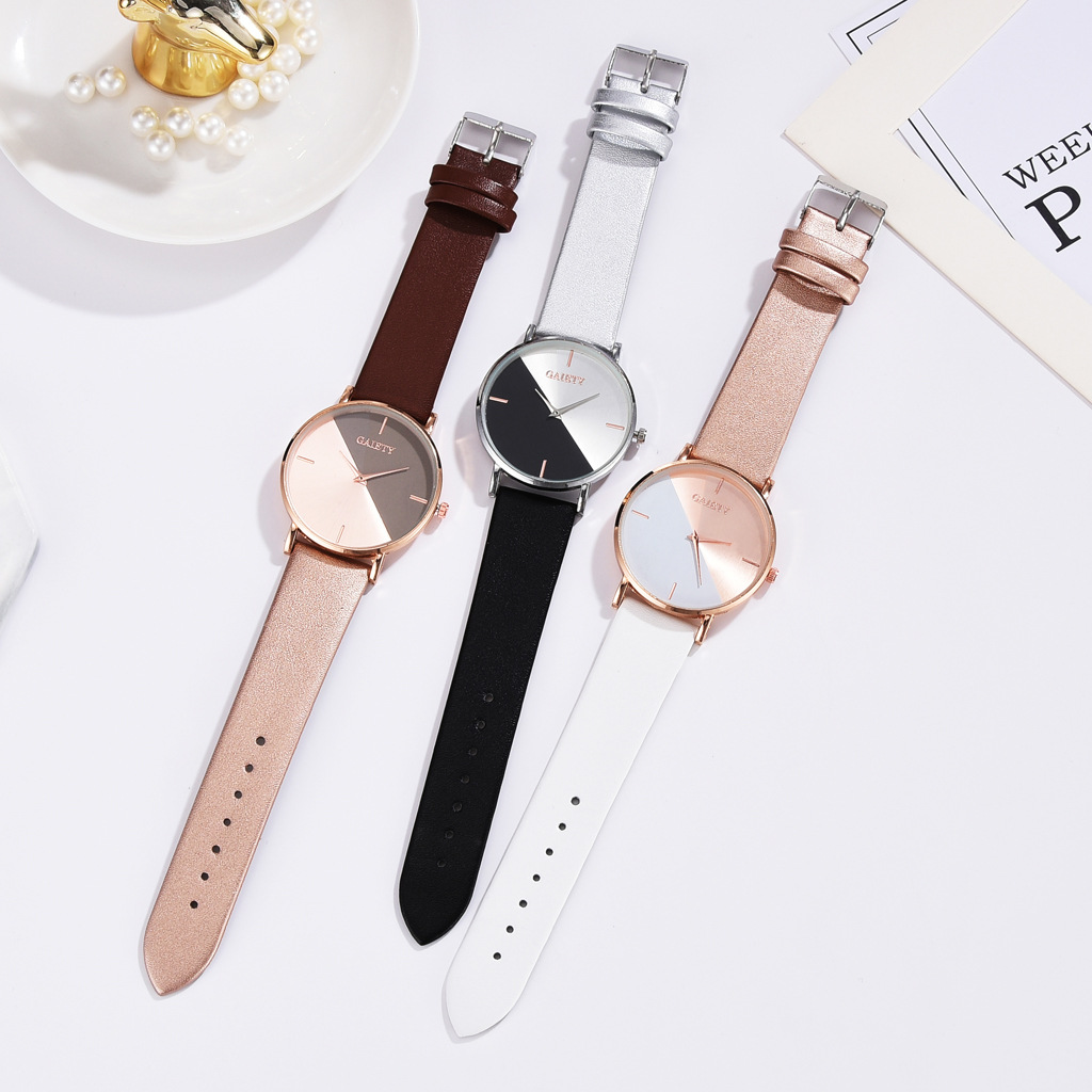 Montre en cuir or rose pour fe - Luxury Watch Female avis et prix
