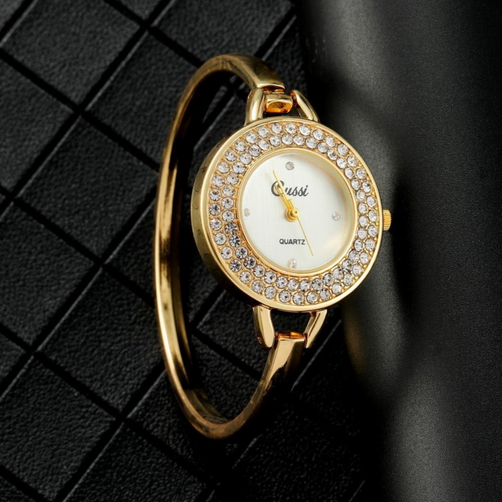 Luxe or cadran rond mode stras - Quiet Luxury Watch avis et prix