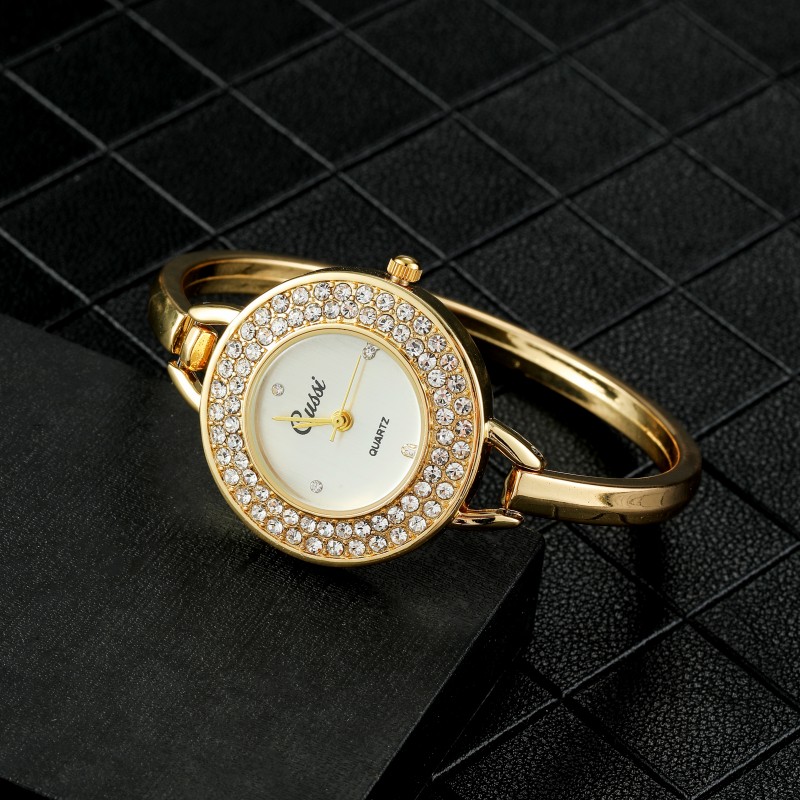 Luxe or cadran rond mode stras - Quiet Luxury Watch avis et prix