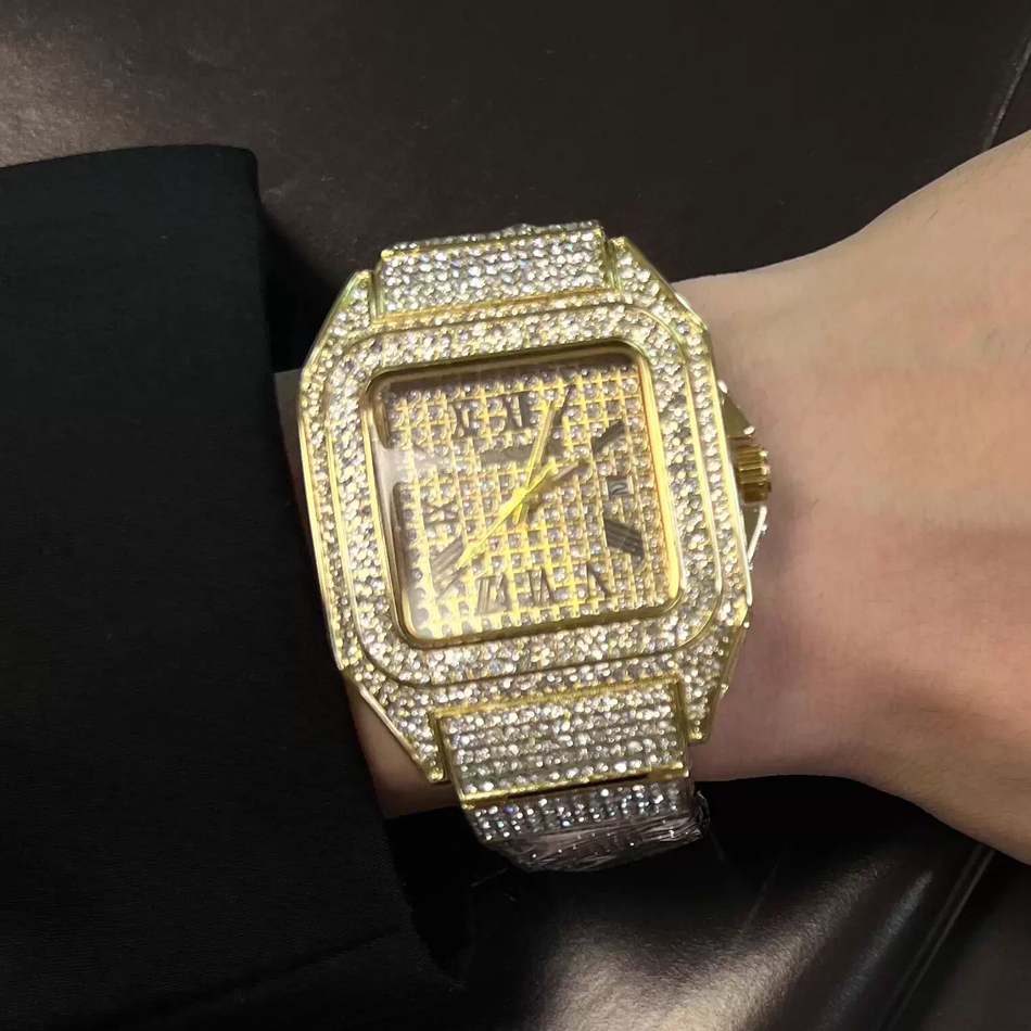 Montre carrée Ice Out dorée ou - Luxury Watch Iceberg avis et prix